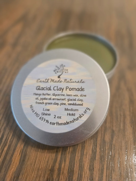 Glacial clay pomade for hair